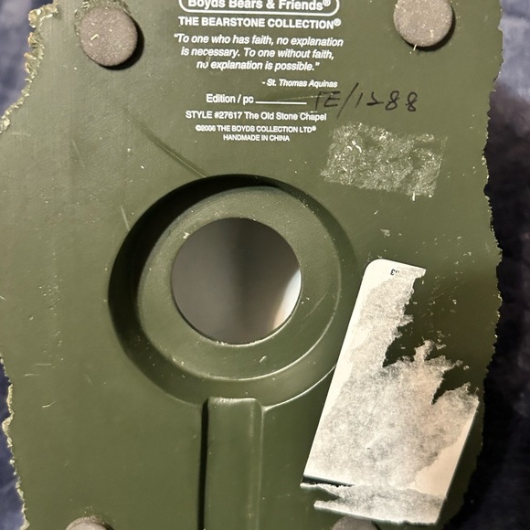 Boyds Bear Bearstone The Old Stone Chapel Church 1E Figurine 27617 no light - Picture 4 of 4